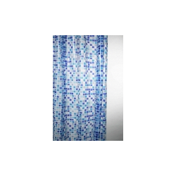 Blue Canyon Peva Shower Curtain 180 x 180cm - Mosaic Blue - STX-460414 