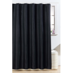 Blue Canyon Polyester Glitter Bling Design Shower Curtain - Black - STX-460489 