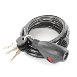Securit Spiral Cable Lock with 3 Keys - 1500mm - STX-468803 