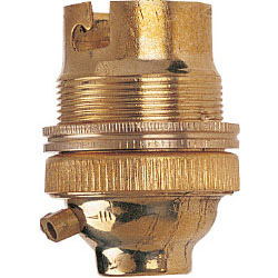 Dencon BC Brass 1/2" Lampholder with Earth - Skin Packed - STX-470338 