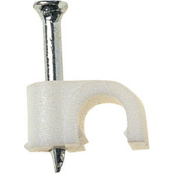 Dencon Cable Clip, Round, 4mm White - Carded - STX-470525 
