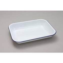 Falcon Enamel Bakepan - Traditional White - 28cm x 23cm x 4.5D - STX-471046 