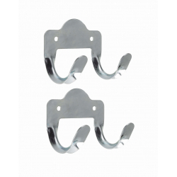Rothley Double Metal Tool Storage Hook Zinc Plated - Pack of 2 in pollybag with descriptive barcode label - STX-472667 