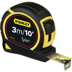 Stanley Metric/Imperial Tape - Length - 3m (10ft) x Width - 13mm - STX-472752 