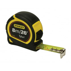 Stanley Tylon Tape Measure - Length - 8m (26ft) x Width - 25mm - STX-473005 