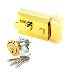 Securit Polished Brass Double Locking Nightlatch - Standard - STX-484845 