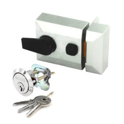 Securit Silver Finish Double Locking Nightlatch - Standard - STX-484868 