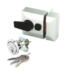 Securit Silver Finish Double Locking Nightlatch - Narrow - STX-484874 