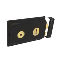 Securit Black Rim Lock - 150mm - STX-485350 