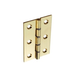 Securit Polished D.S.W. Brass Hinges (Pair) - 75mm - STX-485728 
