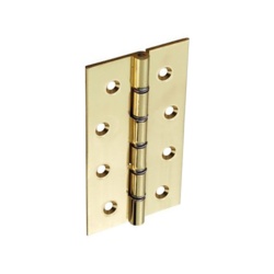 Securit Polished D.S.W. Brass Hinges (Pair) - 100mm - STX-485740 