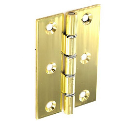 Securit Polished D.S.W. Brass Hinges (1 1/2 Pair) - 100mm - STX-485757 