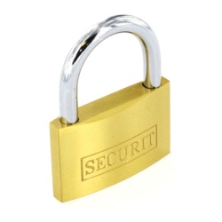 Securit Gold Door Brass Padlock - 15mm - STX-487961 