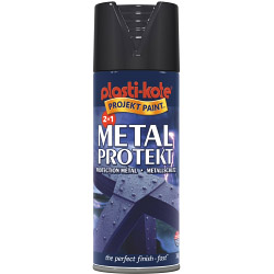 PlastiKote Metal Protekt Paint - 400ml Aerosol Gloss Black - STX-493233 