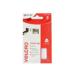 VELCRO® Brand Stick On Tape - 20mm x 50cm White - STX-501162 
