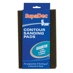 SupaDec Contour/Sanding Pads 5 Pack Assorted - Assorted - STX-509907 