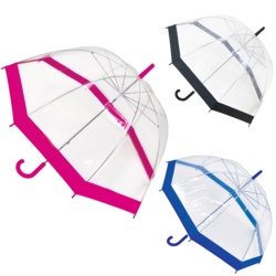 Drizzles Ladies Dome Umbrella - Purple, Silver, Pink, Black - STX-513232 