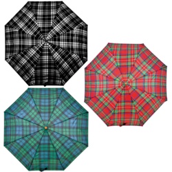 Drizzles Tartan Supermini Umbrella - Assorted Tartans - STX-513290 