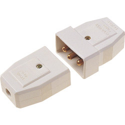 Dencon 5A, 3 Pin Nylon Connector, White - Pre-Packed - STX-524199 