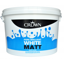Crown Matt Emulsion 10L - Pure Brilliant White - STX-524935 