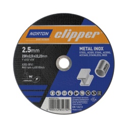 Norton Clipper Flat Metal Cutting Disc - 230mm x 2.5mm - STX-529846 