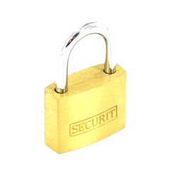 Securit Brass Padlock with 3 Keys - 20mm - STX-534820 