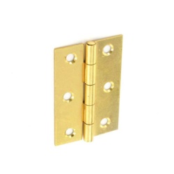 Securit Steel Butt Hinges Brass Plated (Pair) - 75mm - STX-540360 
