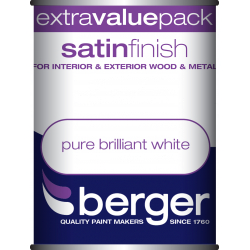 Berger Satin Sheen 1.25L - Pure Brilliant White - STX-548085 