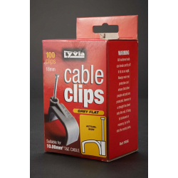 Dencon 18mm Grey Flat Cable Clips - Box 100 - STX-555011 
