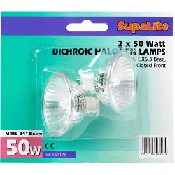SupaLite Halogen Reflector Lamps - 12v 50w 24° Beam - STX-557176 
