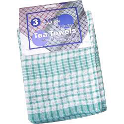 Squeaky Clean Rice Weave Tea Towels x3 - STX-559322 
