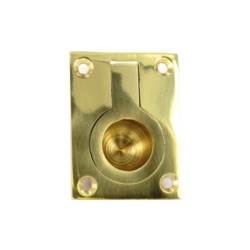 Securit Brass Flush Ring Handle - 50mm - STX-565723 