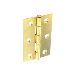 Securit Loose Pin Butt Hinges Brass Plated (Pair) - 75mm - STX-566720 
