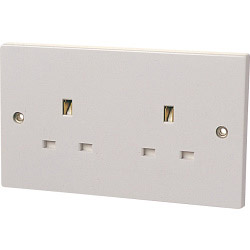 Dencon 13A, Twin Socket Outlet to BS1363 - Pre-Packed - STX-568906 