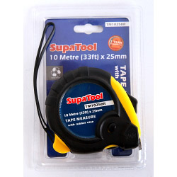 SupaTool Rubberised Tape Measure - 10m x 25mm - STX-569121 