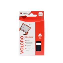 VELCRO® Brand Stick On Squares - 25mm Black 24 Sets - STX-570634 