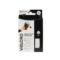 VELCRO® Brand Stick On Giant Coins - 45mm White 6 Pack - STX-571893 