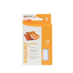 VELCRO® Brand Sew on Tape - 20mm x 1m White - STX-572080 