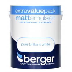 Berger Matt Emulsion 3L - Pure Brilliant White - STX-575522 