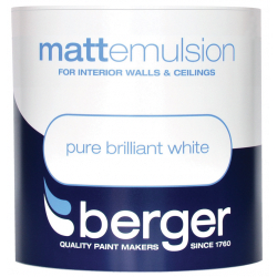 Berger Vinyl Matt 1L - Pure Brilliant White - STX-575892 