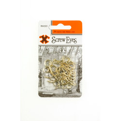 X Screw Eyes - Brass Plated (Blister Pack) - Assorted - STX-583130 