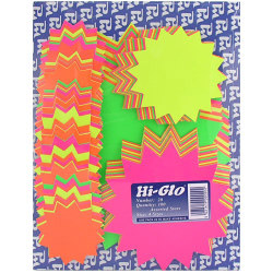 Hi-Glo Assorted Stars - Pack of 100 - STX-586190 