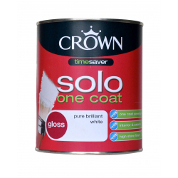 Crown Solo One Coat Gloss 750ml - Pure Brilliant White - STX-588708 