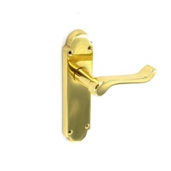 Securit Richmond Brass Latch Handles (Pair) - 170mm - STX-593030 