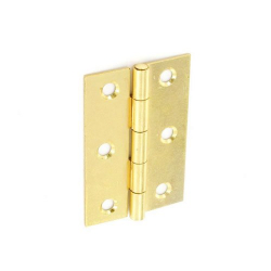 Securit Steel Butt Hinges Brass Plated (1 1/2 Pair) - 100mm - STX-596764 