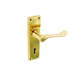 Securit Victorian Scroll Lock Furn Handles (Pair) - 155mm - STX-599693 