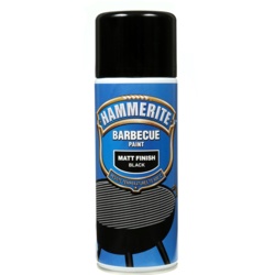 Hammerite Barbecue Paint 400ml Aerosol - Matt Black - STX-621487 