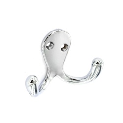 Securit Double Robe Hooks (2) - CP 70mm - STX-625139 