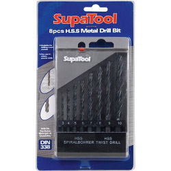 SupaTool HSS Metal Drill Bit Set - 8 Pieces - STX-638002 