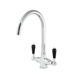 Reginox Brooklyn Tap with Black Ceramic Handles - STX-646828 